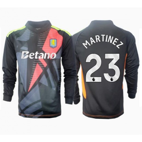 Fotballdrakt Herre Aston Villa Emiliano Martinez #23 Keeper Bortedrakt 2024-25 Langermet